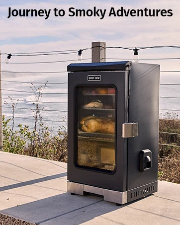 30” electric smoker, outdoor smoker with glass door and meat thermometer, 725 square inches of cooking with remote control, 4 removable