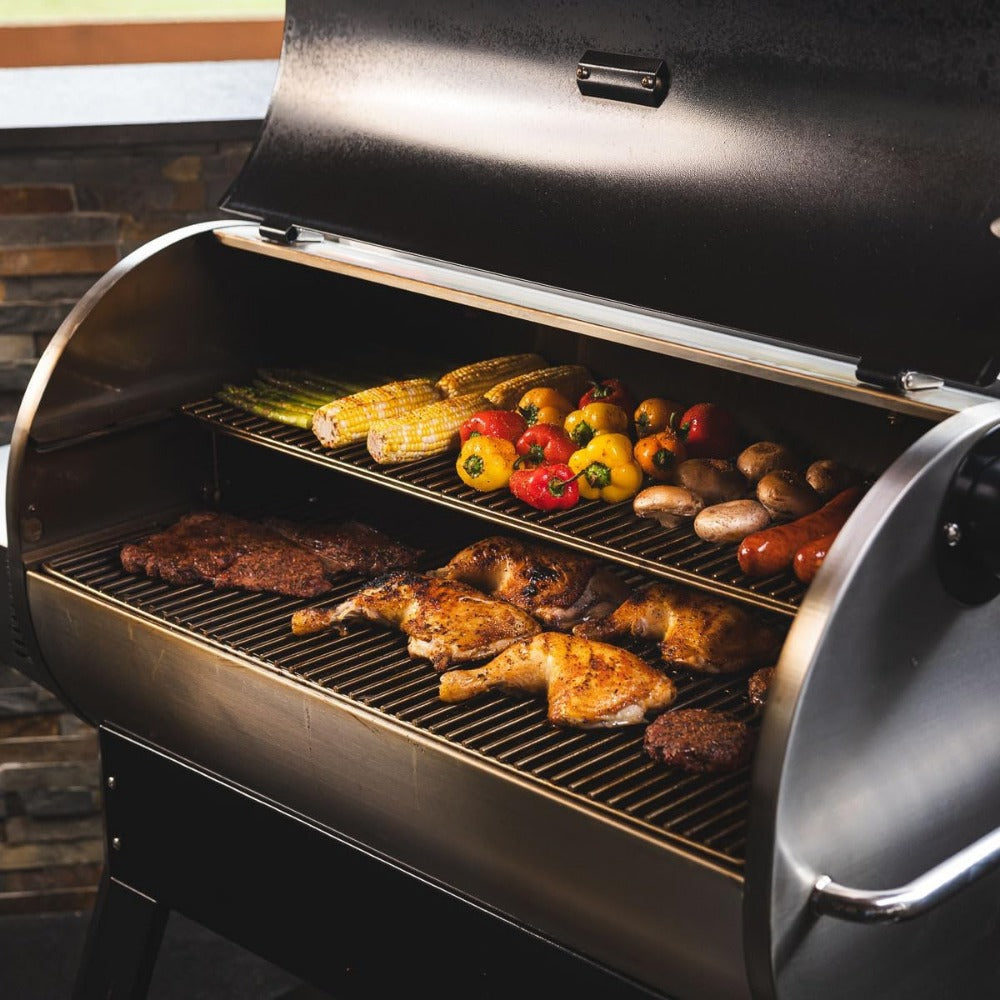 Grill Smoker - Flagship 1100, wood pellet smoker, barbecue pellet smokers, Wi-Fi smart grill, 1100 sq. ft. In. Cooking Space