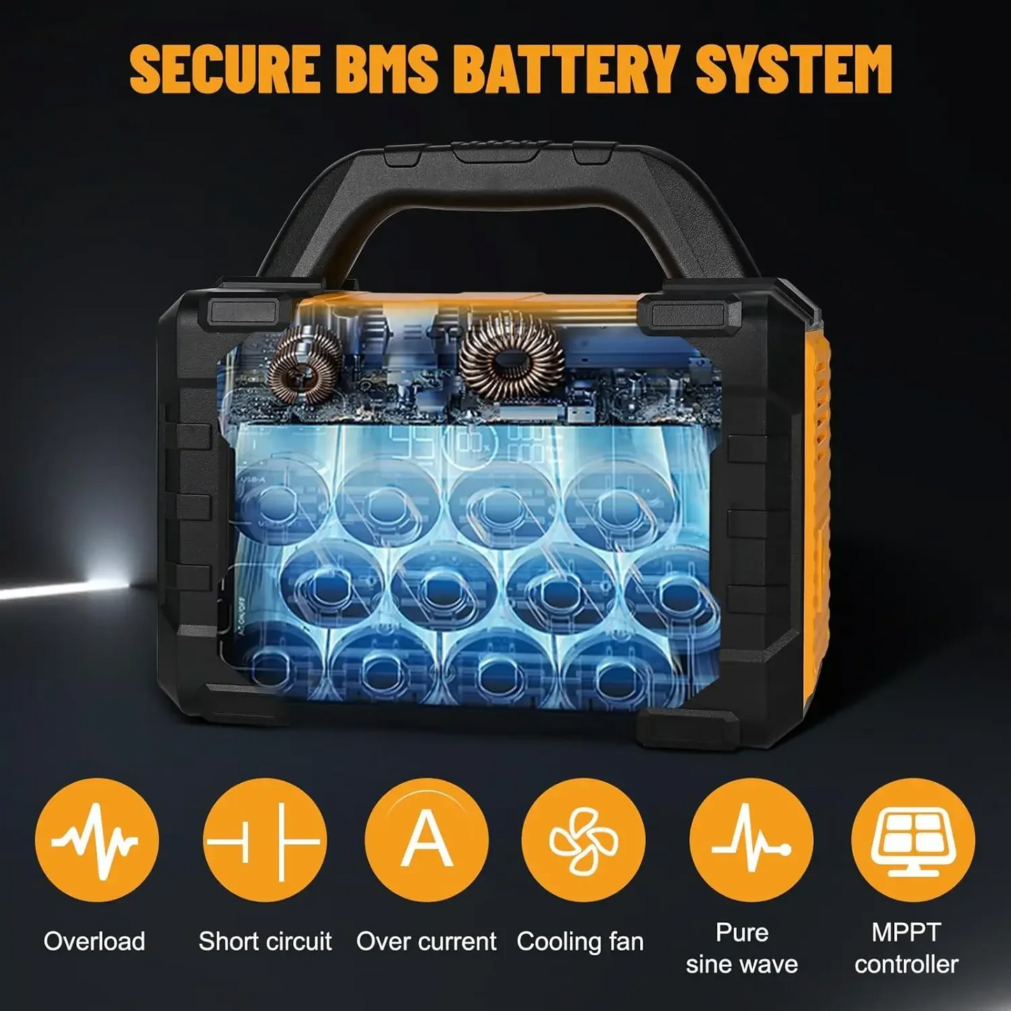 Solar Generator 300W Portable Power Station with 100W Foldable Solar Panel,RV, Outdoor, Camping and Emergencies Use