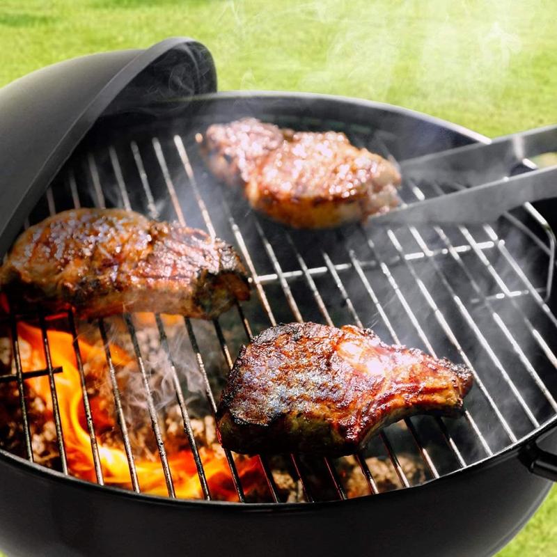 18 Inch Large Portable Charcoal Grill - Heavy-Duty Round BBQ with Thickened Grilling Bowl, Wheels, and Coal Kettle